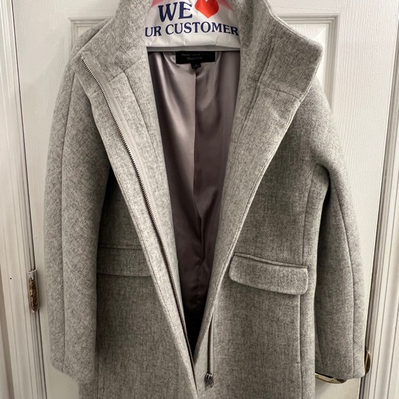 J. Crew Women's Cocoon Coat in Italian Stadium-Cloth in Heather Dusk - Picture 3 of 6